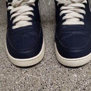 Men's Navy and White Sneakers Nike